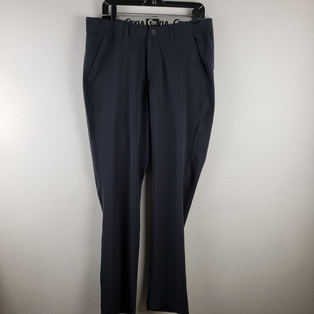 Zyia Active Men's Size 36 Clubhouse Trainer Pants Dark Navy Blue‎ Solid Golf New